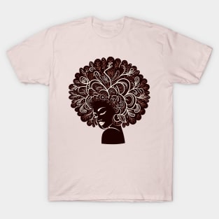 Afrocentric Woman With Afro Hair T-Shirt